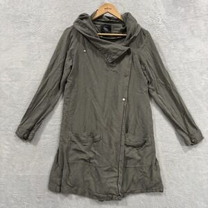 Cotton On Jacket Women's XS Hooded Outerwear Apocalyptic Asymmetrical Green